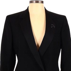 Basile Wool Solid Black Blazer Size 40 (IT)